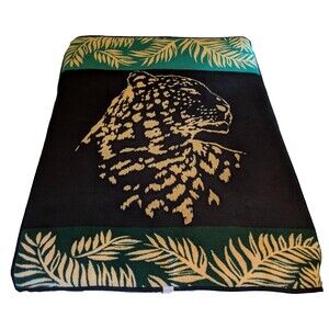 Owen Jaguar Jungle Cat Vintage Acrylic 59" x 78" Reversible Blanket